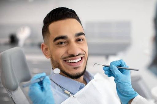 Patient in dentist chair